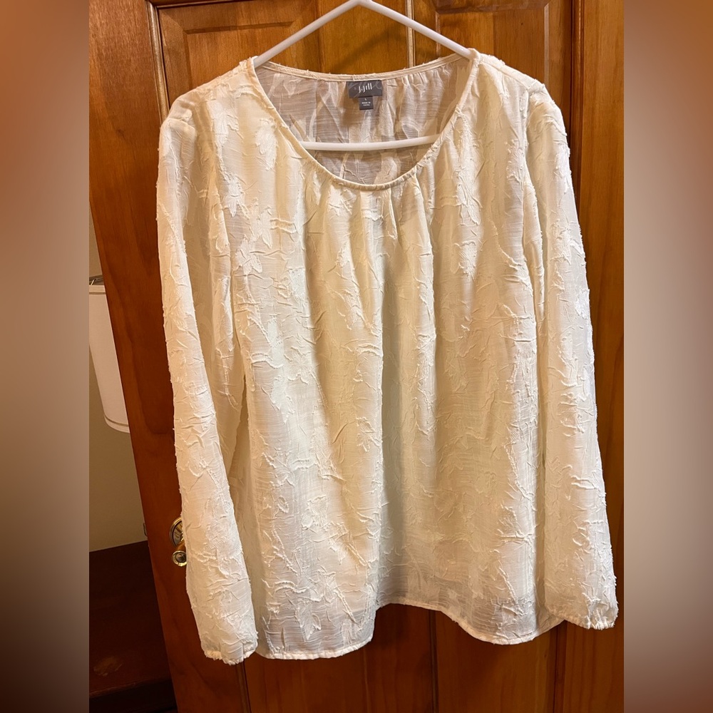 J Jill Womens semi sheer blouse (camisole included)